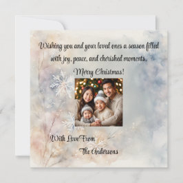 Tarjeta Guión de saludo de Navidad Snowflakes Personalizad