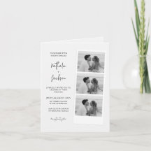 Guión de tira de fotos minimalista boda doblada