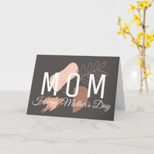 Tarjeta Guion del Día de la Madre Boho Formas Abstractas B