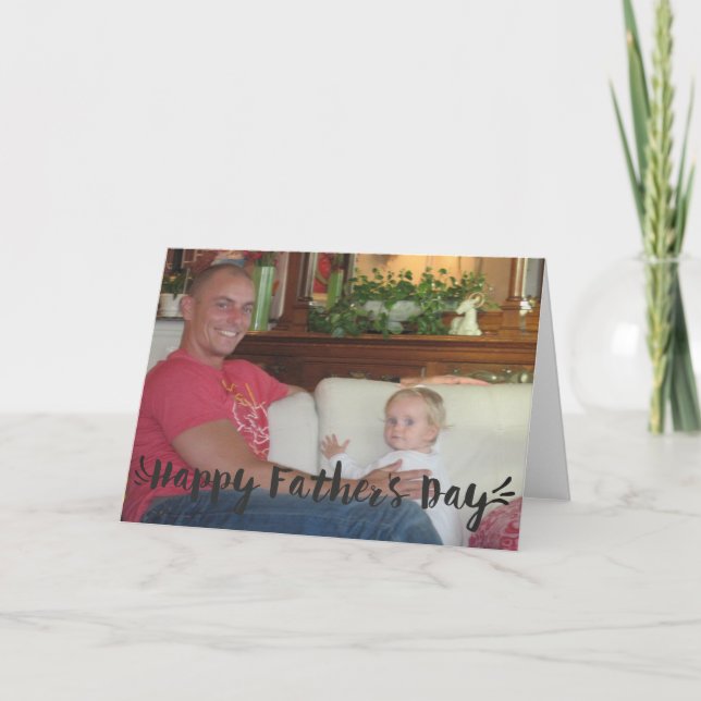 Tarjeta Guión del Día del Padre Feliz (Anverso)