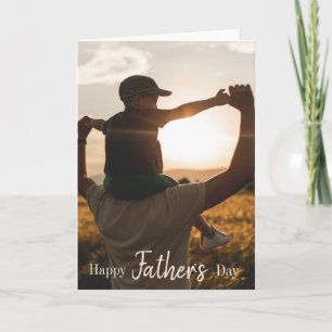 Tarjeta Guión fotográfico del Día del Padre Feliz Moderno