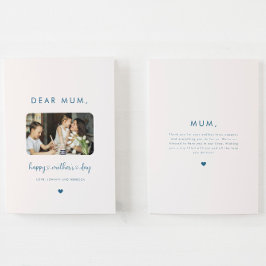 Tarjeta Guión fotográfico mínimo Corazón feliz Día de la M