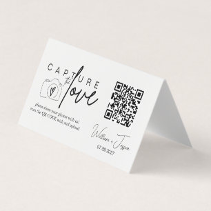 Tarjeta Guión Minimalista moderno Captura el código QR de