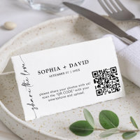 Guión Minimalista moderno Captura el código QR de 