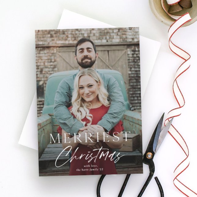 Tarjeta Guión mínimo Navidades más graciosos foto festivid (Subido por el creador)