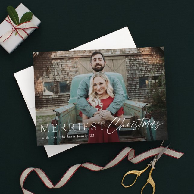 Tarjeta Guión mínimo Navidades más graciosos foto festivid (Subido por el creador)