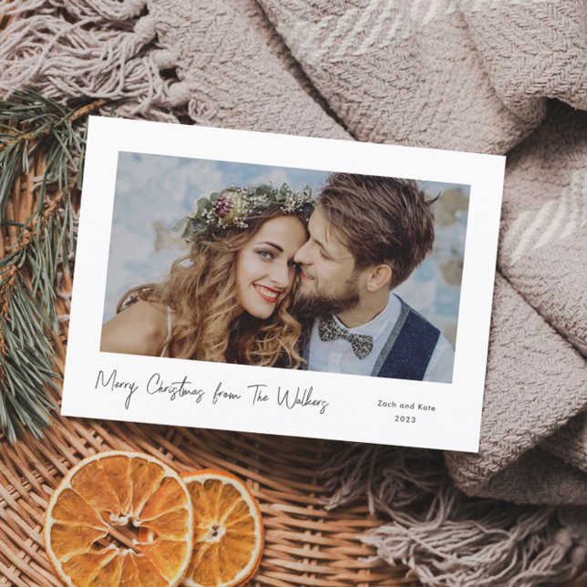 Tarjeta Guión mínimo simple Feliz Navidad (Subido por el creador)