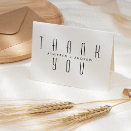 Tarjeta Guión moderno minimalista Gracias Foto