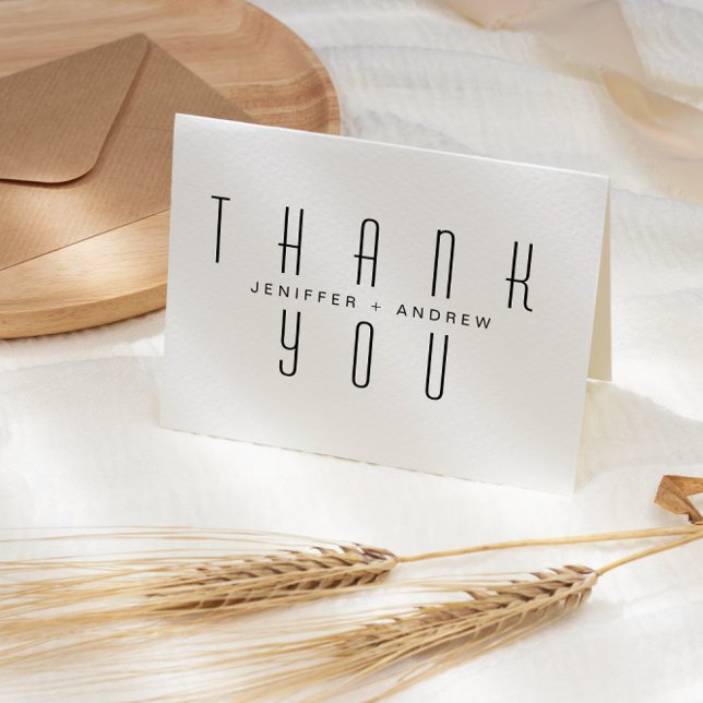 Tarjeta Guión moderno minimalista Gracias Foto (Subido por el creador)