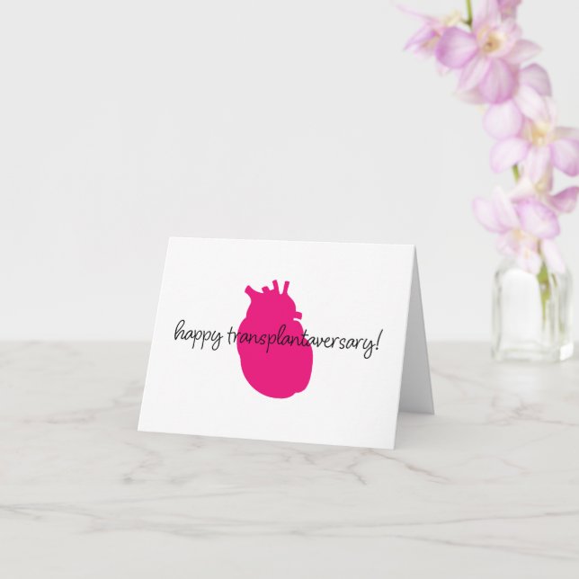 Tarjeta Guión para trasplante de corazón feliz Notecard (Orquídea)