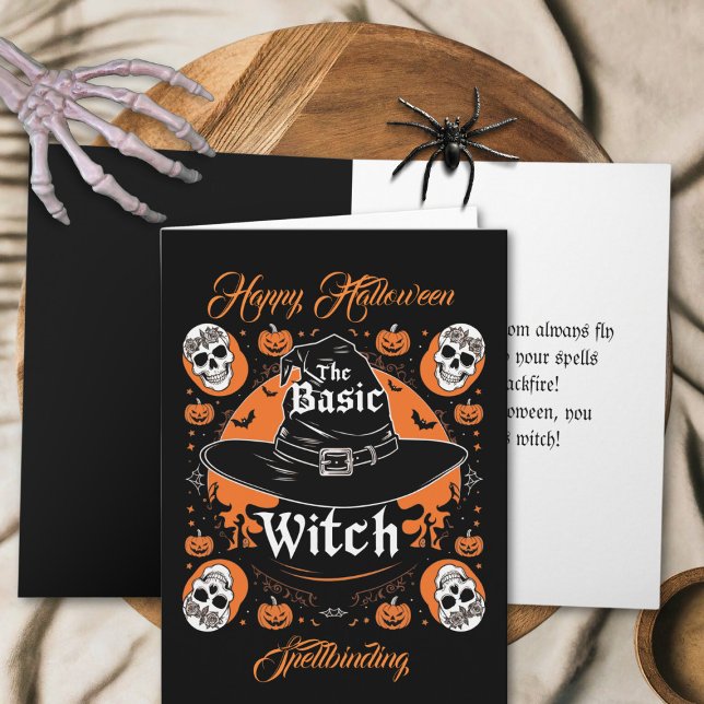 Tarjeta Guión personalizado Jack o Lantern Gorra de brujas (Subido por el creador)