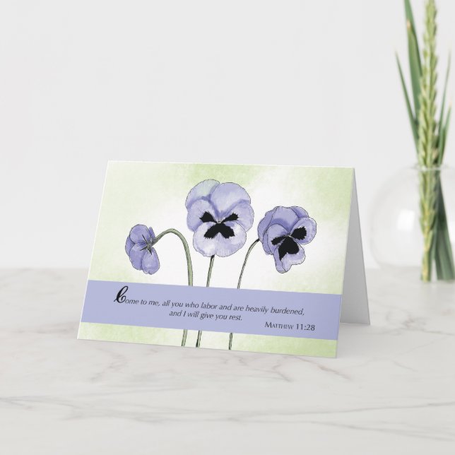 Tarjeta Guión religioso cristiano de aliento Purple (Anverso)