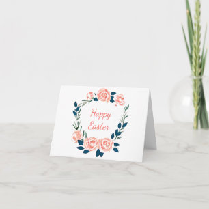 Tarjeta Guirnalda de rosa acuarela rosa personalizada