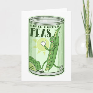 Tarjeta Guisantes de guisantes en lata