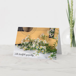 Tarjeta Guitar de simpatía con aster silvestre