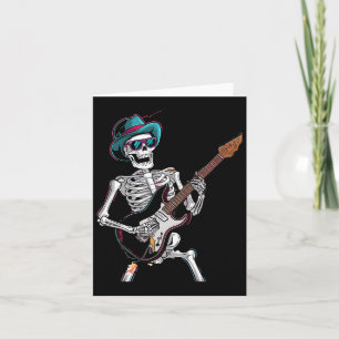 Tarjeta Guitar Ghost Vintage Rocker Skeleton Tee
