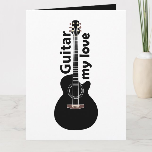 Tarjeta Guitar mi amor guitarra (Anverso)