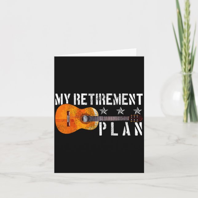 Tarjeta Guitar Retirement Plan - Funny Gift For Retired Gu (Anverso)