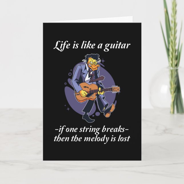 Tarjeta Guitar Say - La Vida Es Como Una Guitarra (Anverso)
