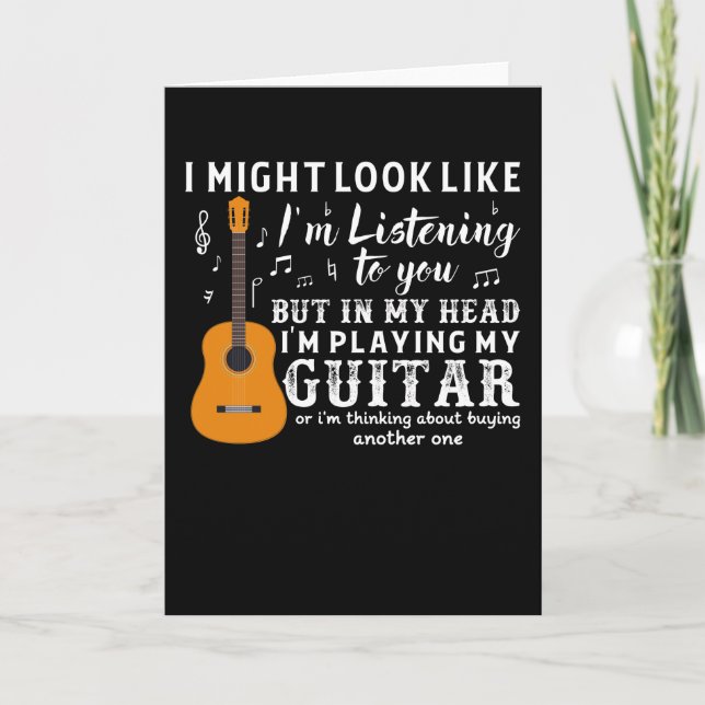 Tarjeta Guitarista guitarrista Electric Funny Gift Idea (Anverso)