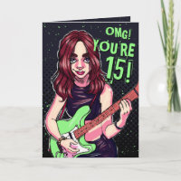 Guitarra Chica de rock punk 15º cumpleaños