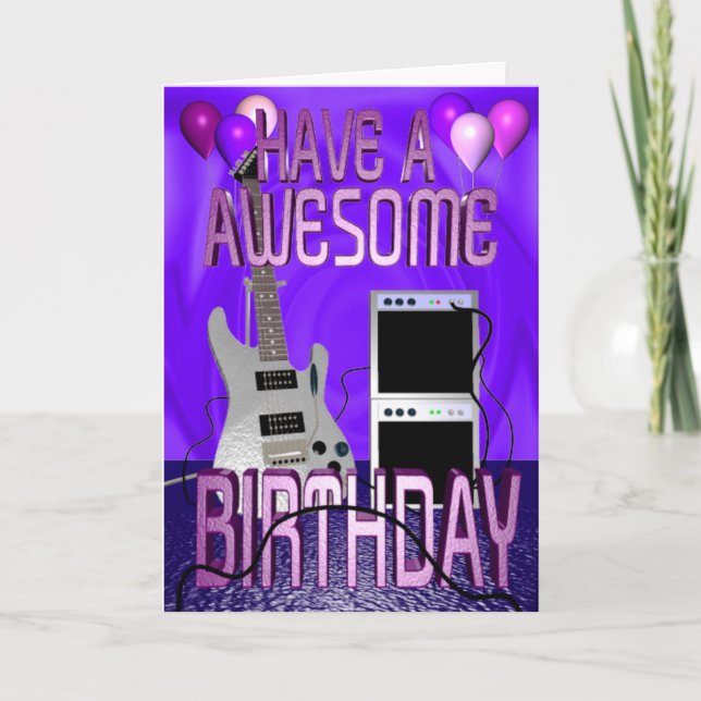 Tarjeta Guitarra de cumpleaños feliz/amp por Valxart (Anverso)