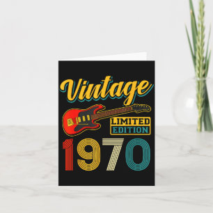 Tarjeta Guitarra de edición limitada vintage 1970 Año de n