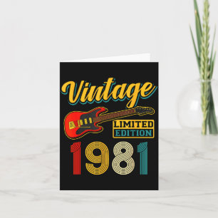 Tarjeta Guitarra de edición limitada vintage 1981 año de n
