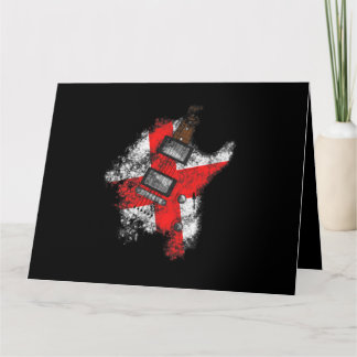 Tarjeta Guitarra del Día de San Jorge: Músico de Bandera d