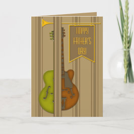 Tarjeta guitarra dividida (tarjeta del día del padre)