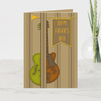 Tarjeta guitarra dividida (tarjeta del día del padre)