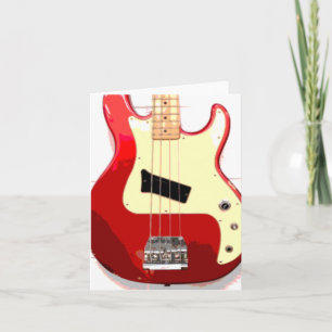 Tarjeta Guitarra eléctrica en rojo