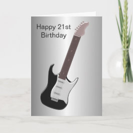Tarjeta Guitarra Eléctrica Personalizada 21 Años