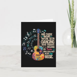 Tarjeta Guitarra Hippie Y Los Que Fueron Vistos Bailando P