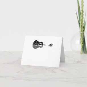 Tarjeta Guitarra Lake Shadow Love Guitar Gift Music Avers