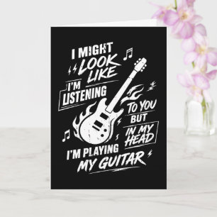Tarjeta Guitarra Podría Parecer Que Estoy Escuchando