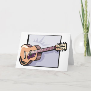 Tarjeta Guitarra Retro Acústica De 12 Cadenas