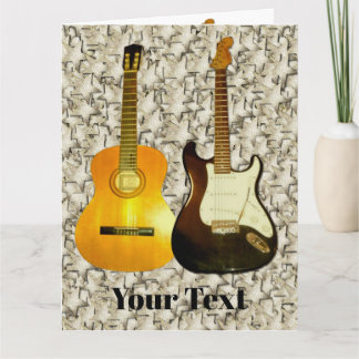 Tarjeta guitarras para amantes de la música