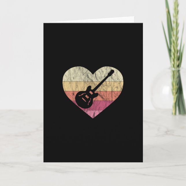 Tarjeta Guitarrista ama tocar la guitarra blues (Anverso)