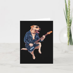 Tarjeta Guitarrista estrella de rock Retriever de Labrador
