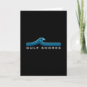Tarjeta Gulf Shores Alabama Olas Vintage Hombres Mujeres N