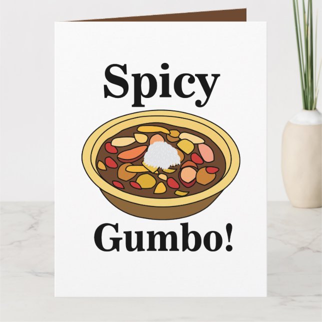 Tarjeta Gumbo con picante de comida (Anverso)