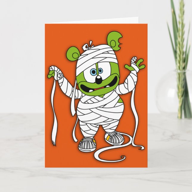 Tarjeta Gummibär Mummy Halloween Card (Anverso)