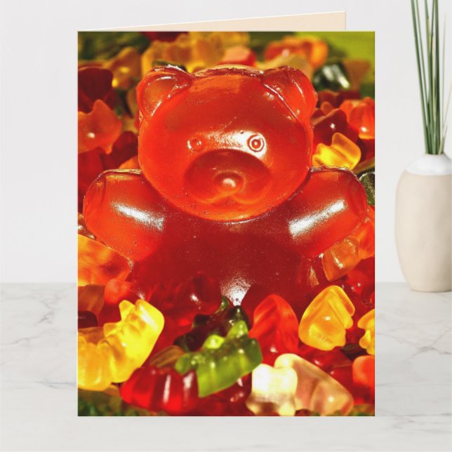 TARJETA GUMMY BEARS FUNNY BIRREETDAY CARD (Anverso)