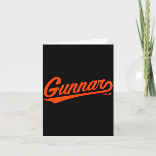 Tarjeta Gunnar Henderson Baltimore Text Baltimore Baseball (Anverso)