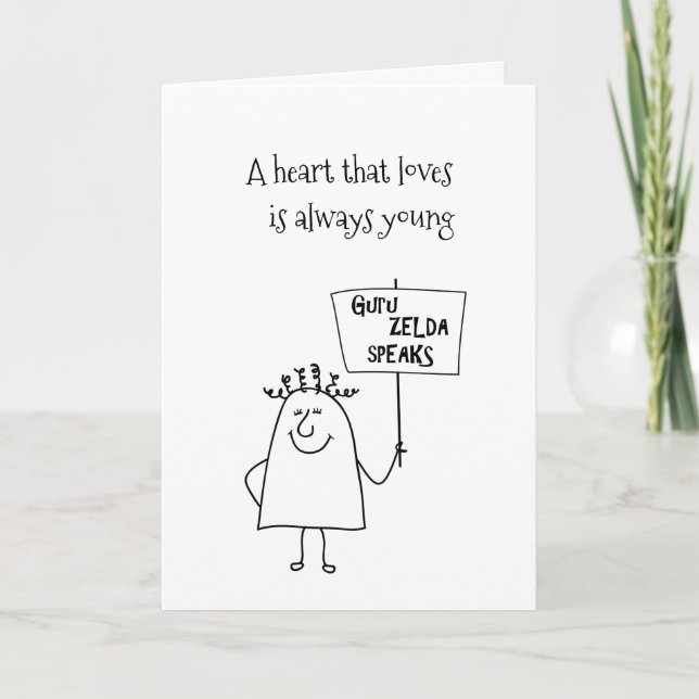 Tarjeta Guru Zelda habla de Personalizar divertido en su a (Anverso)