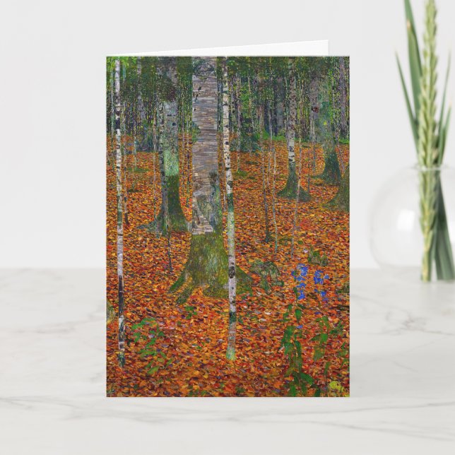 Tarjeta Gustav Klimt - Birch Wood (Anverso)