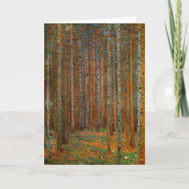 Tarjeta Gustav Klimt - Bosque Pino de Tannenwald