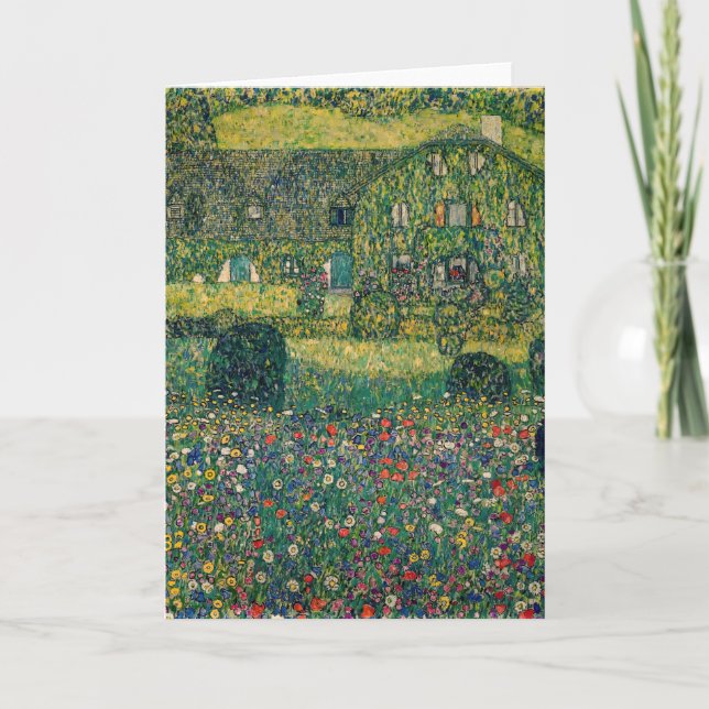 Tarjeta Gustav Klimt - Casa de campo del artista (Anverso)