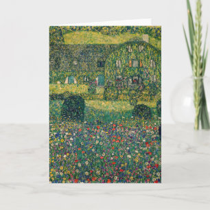 Tarjeta Gustav Klimt - Casa de campo junto al Attersee